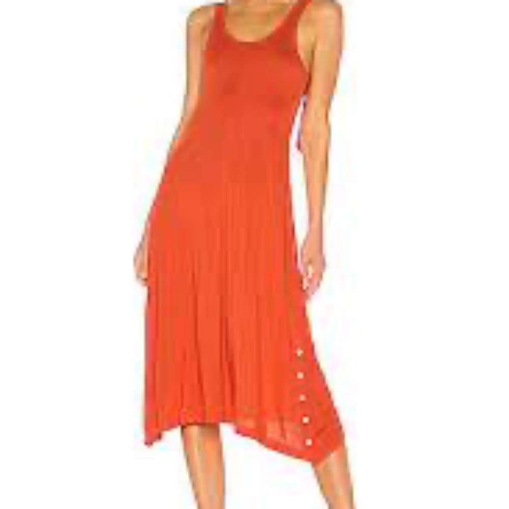 Rag & Bone Allegra NWOT Fire Red Scoop Neck Tank Dress, Size Small